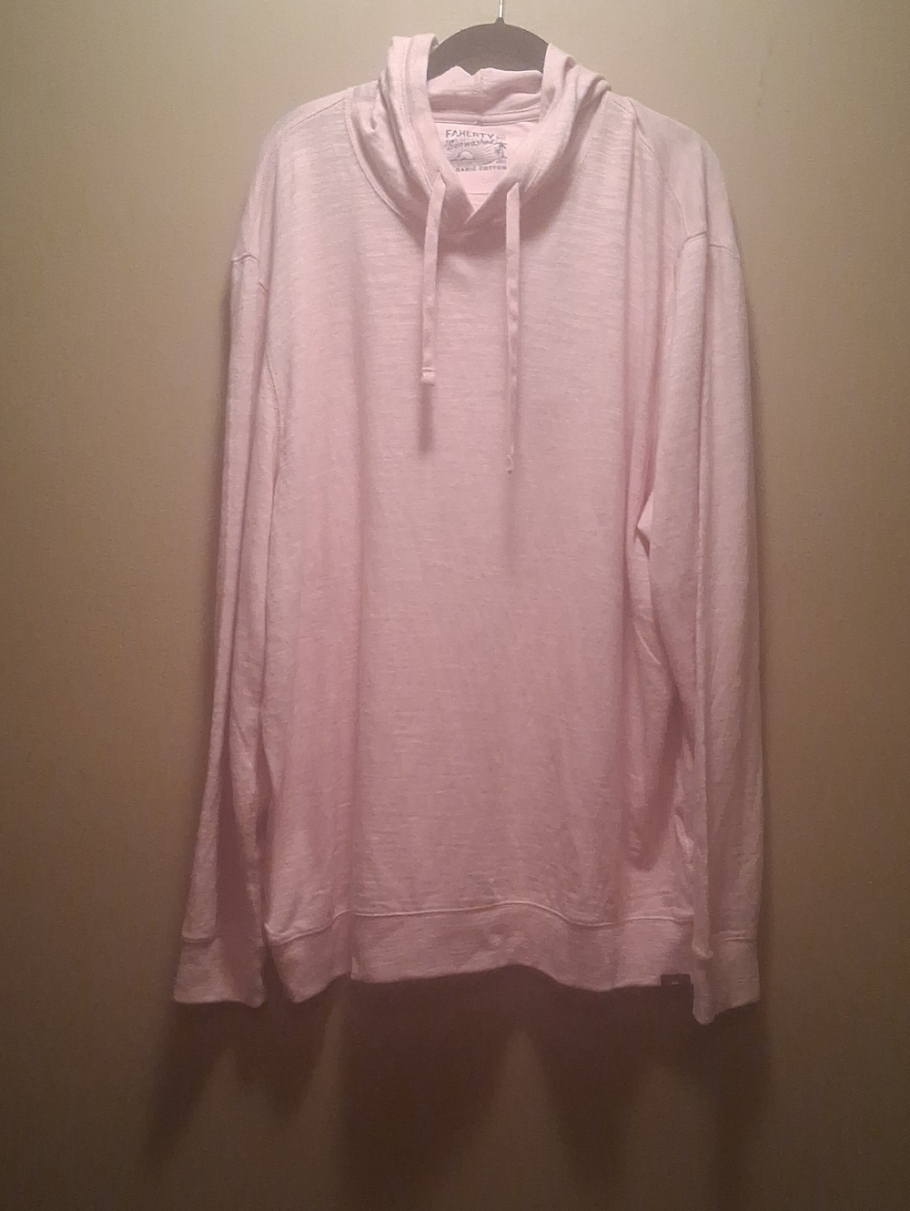 Faherty Light Pink Crewneck Hoodie Sweater